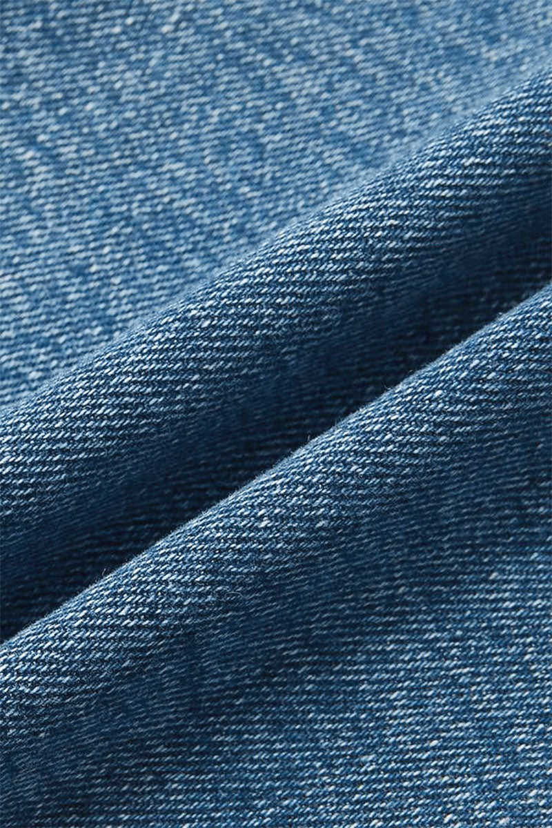 Wash Raw Hem Ripped Mid Rise Crop Straight Leg Jeans