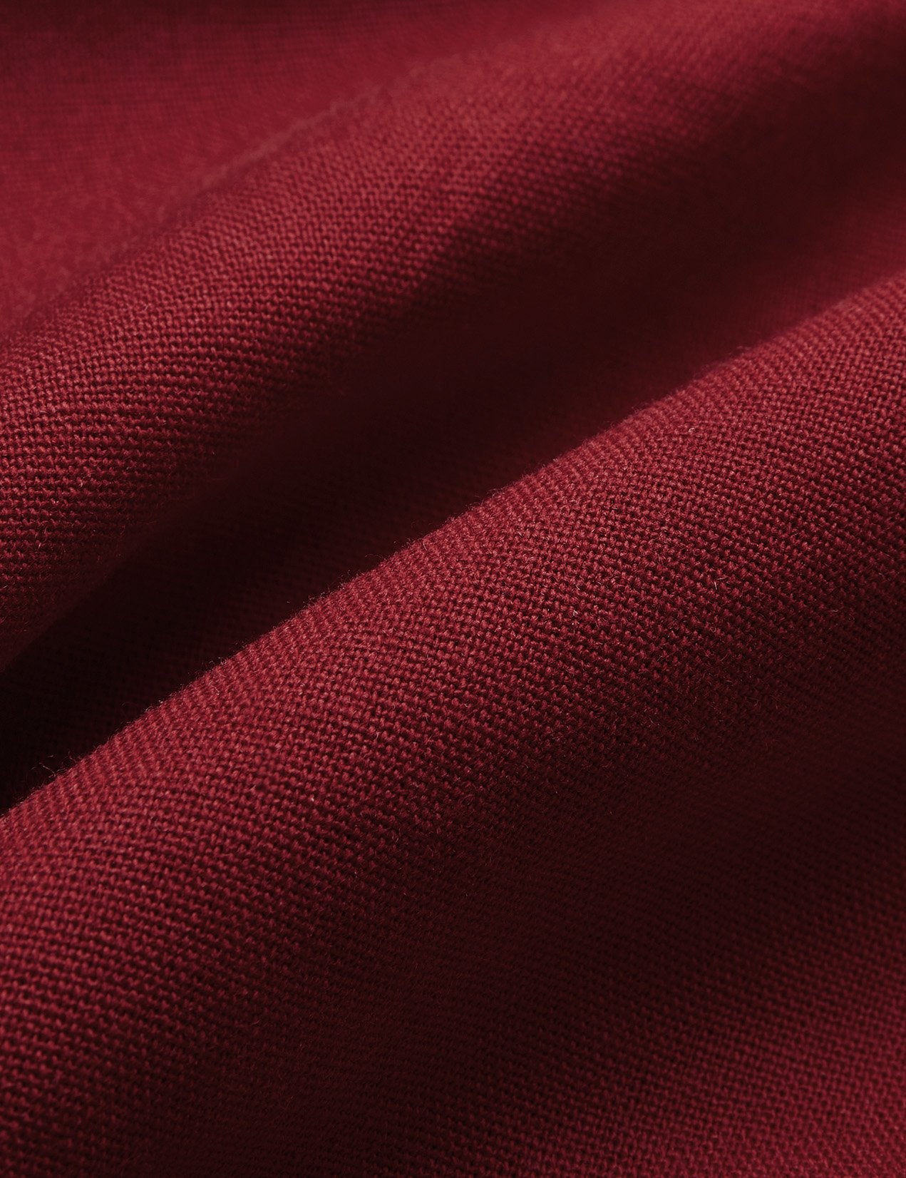 Robe longue en lin, manches longues, col en V, unie, boutonnée, style vintage, rouge foncé