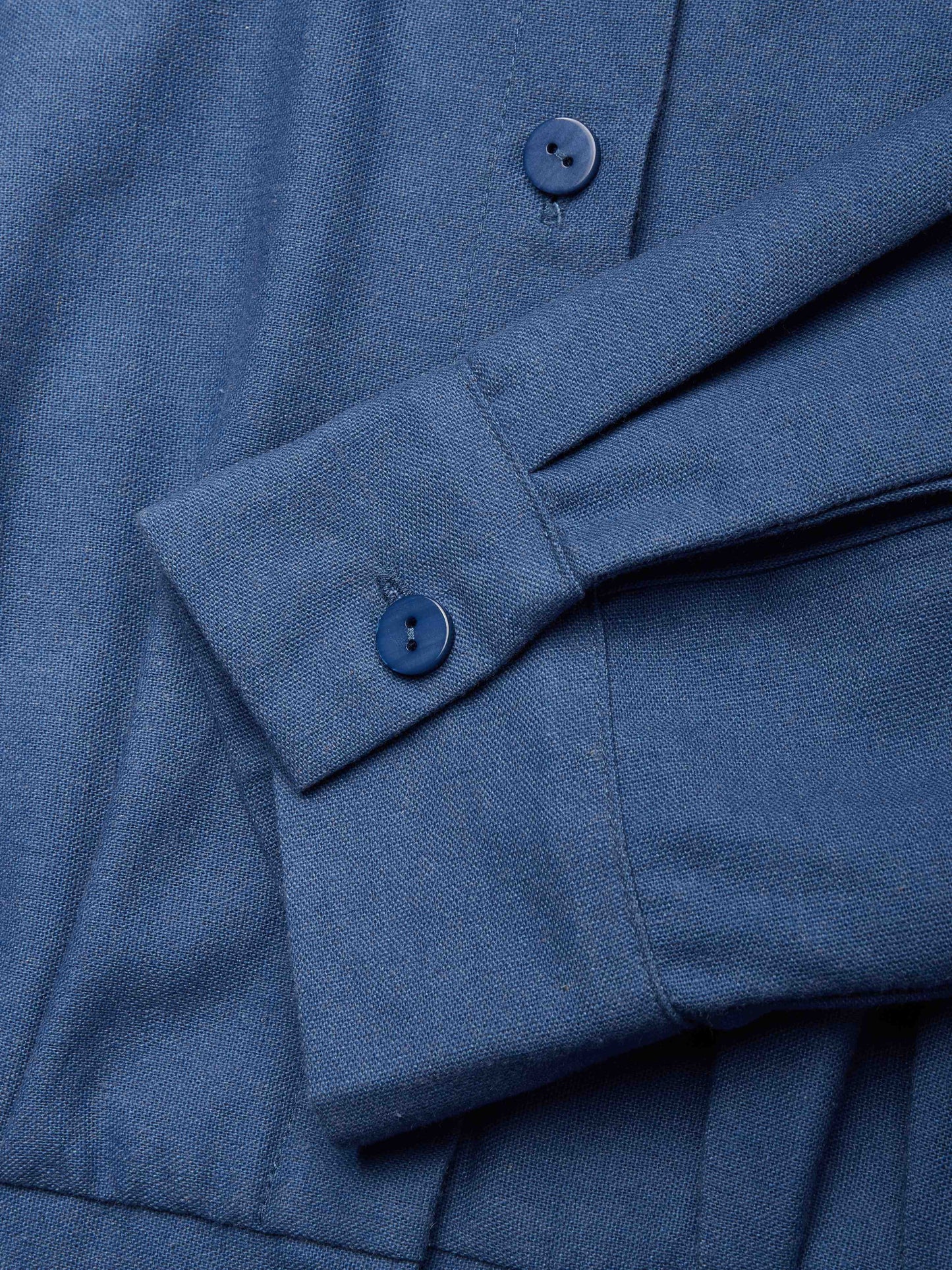 Robe midi en lin, manches courtes, col châle, unie, boutonnée, vintage, bleu marine