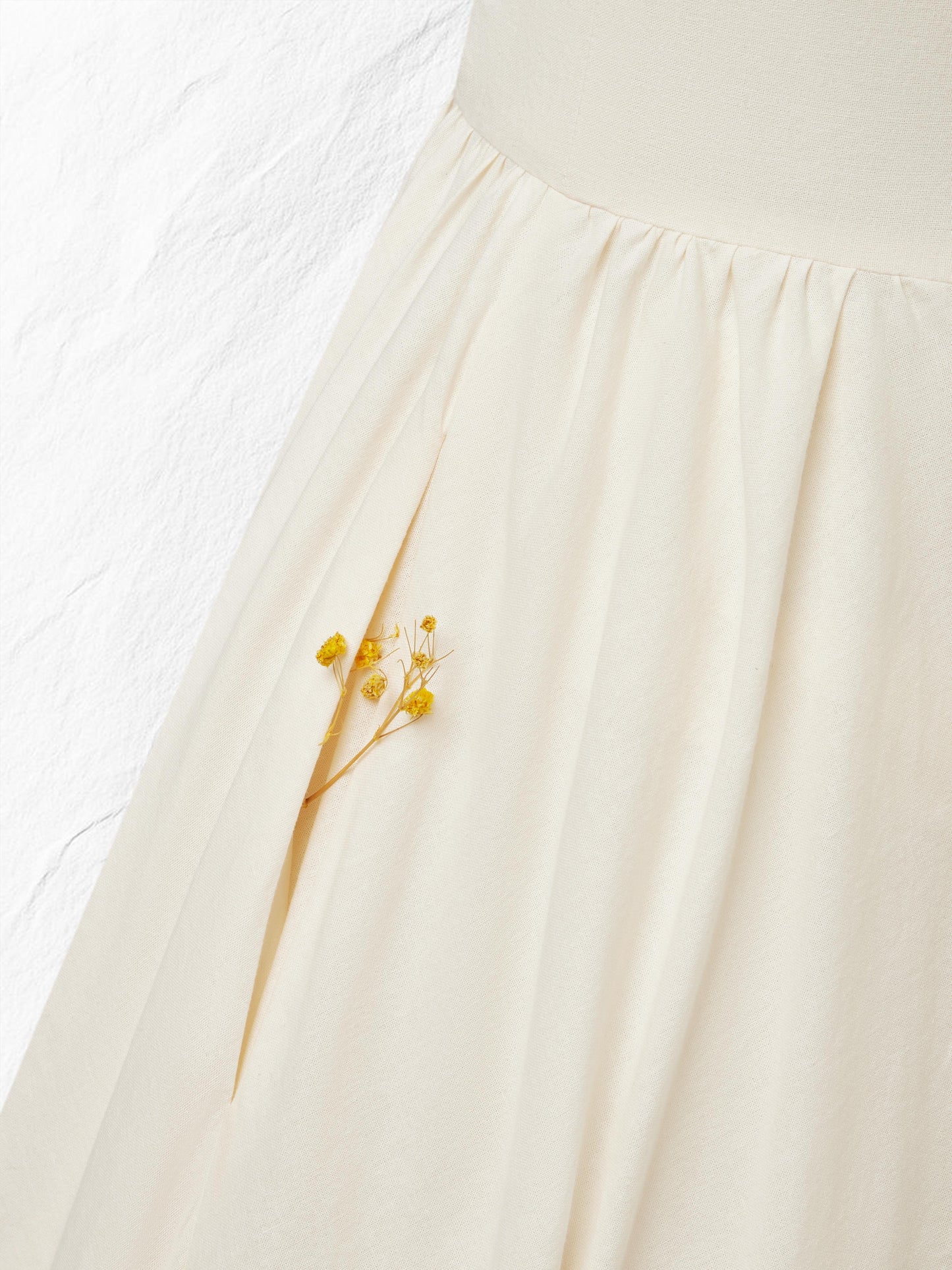 Robe longue en lin, sans manches, encolure en cœur, unie, dentelle, vintage, blanche