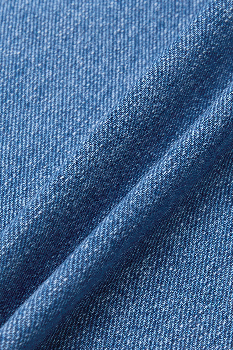 Wash Roll Hem Mid Waist Tapered Crop Jeans Without Belt
