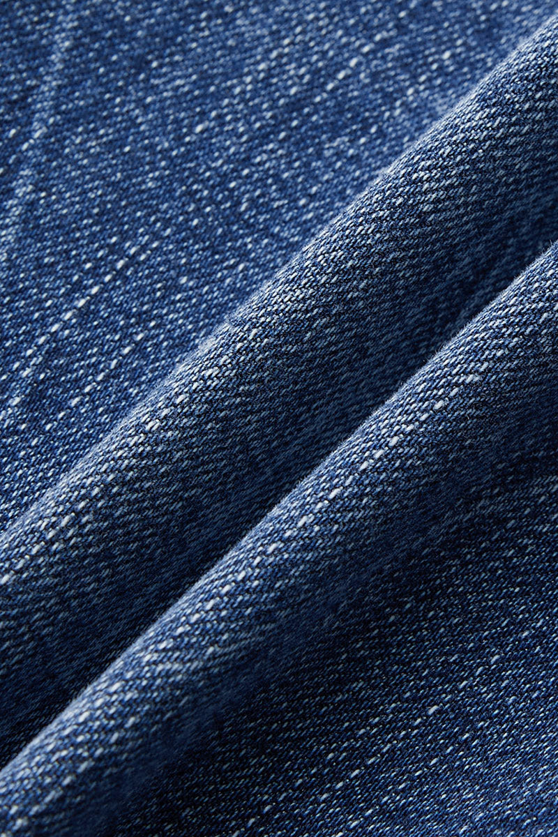 Wash Mid Waist Straight Leg Jeans