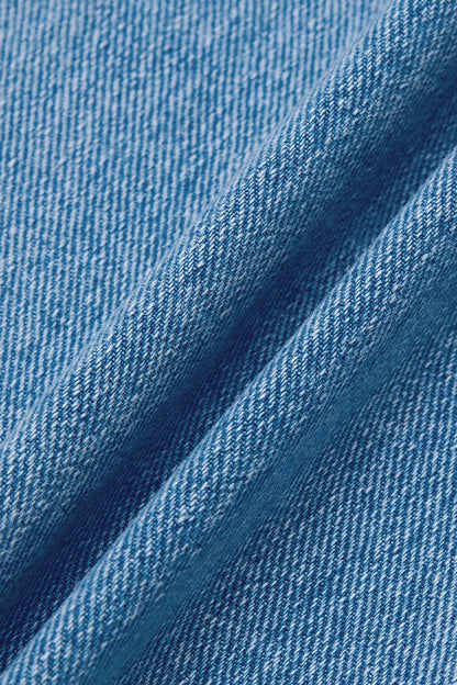Wash Stitch Front Mid Rise Straight Leg Crop Jeans