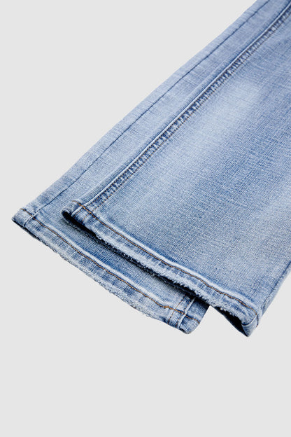 Wash Ripped Mid Rise Bootcut Jeans