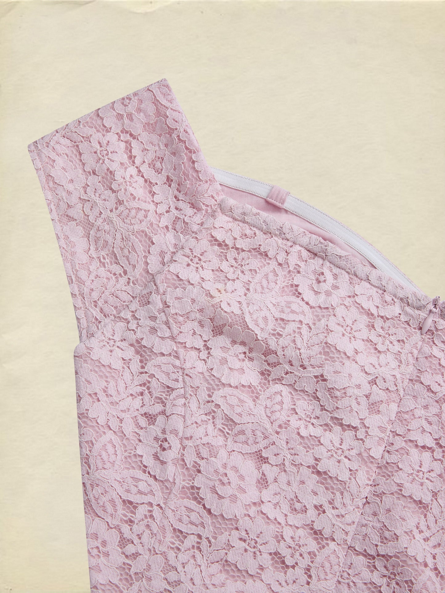 Robe Midi en Coton, sans Manches, Unie, Dentelle, Style Vintage Français, Rose