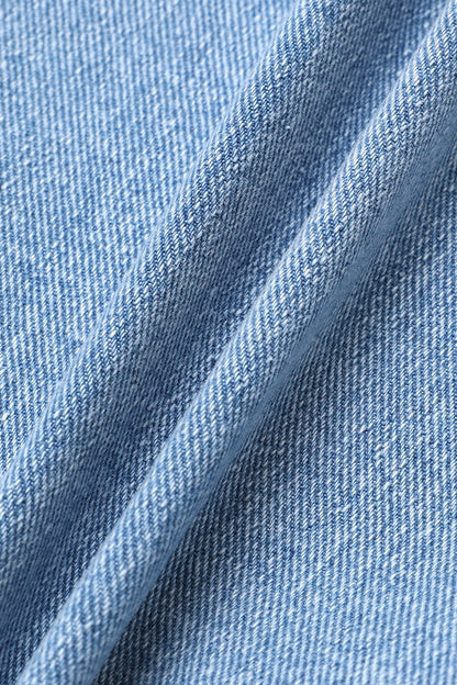 Wash Stitch Detail Mid Waist Tapered Crop Jeans