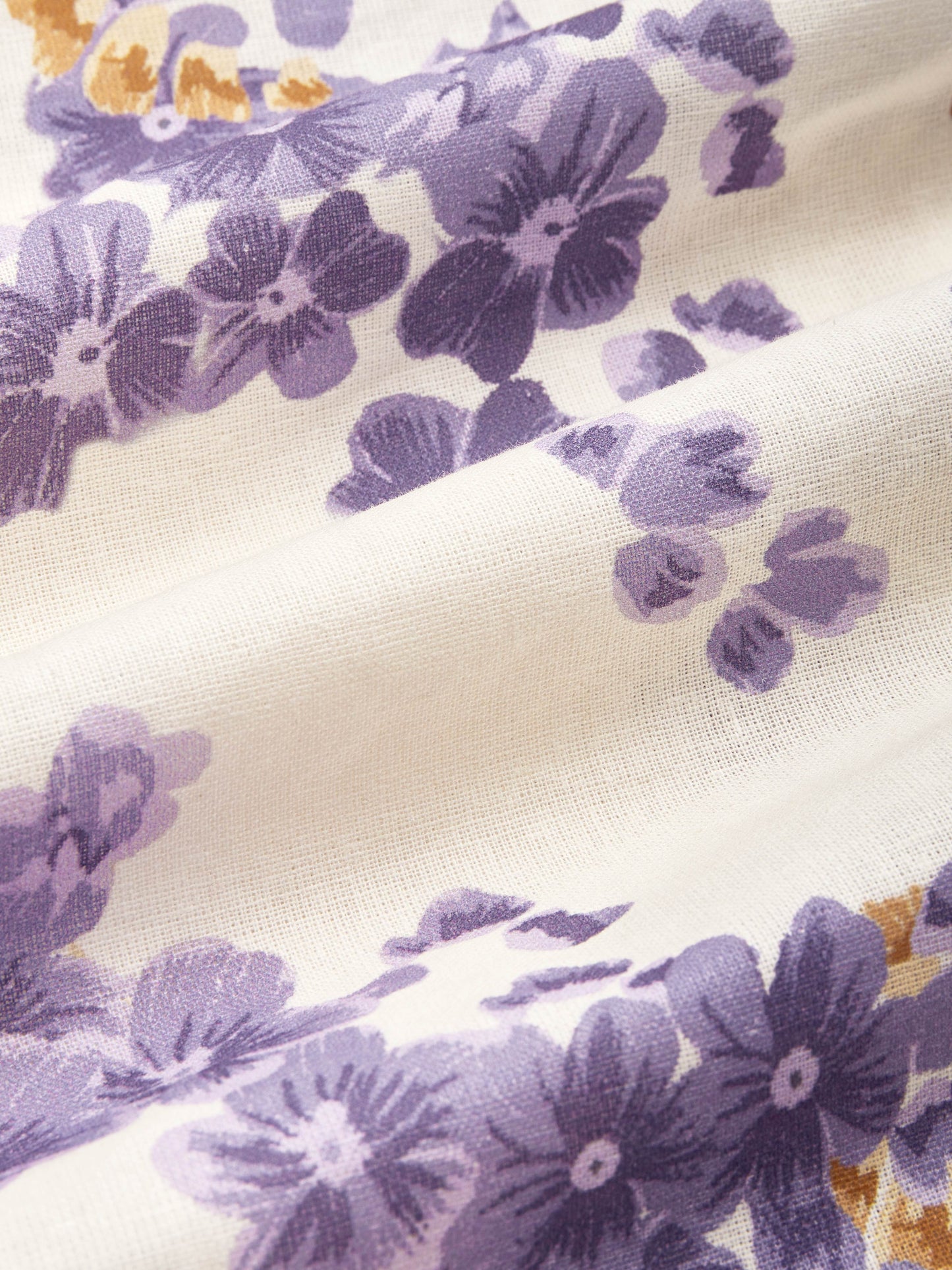 Robe longue en lin, décontractée, florale, avec poches brodées, col rond, ceinture, manches mi-longues, violette, style vintage