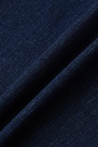 Wash Seam Front Mid Rise Straight Leg Jeans