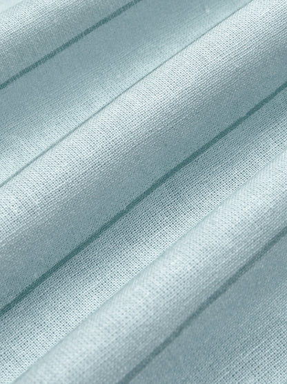 (TAILLE:XS-XXL)Robe longue, Vintage, Été, Naturel, Coupe trapèze, Col en dentelle, Manches courtes, Bleu