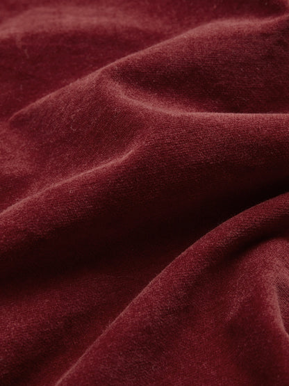 Robe longue en coton, demi-manches, col carré, unie, poches, vintage, rouge