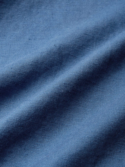 Robe longue en lin, sans manches, asymétrique, unie, avec ceinture, style vintage français, bleu roi