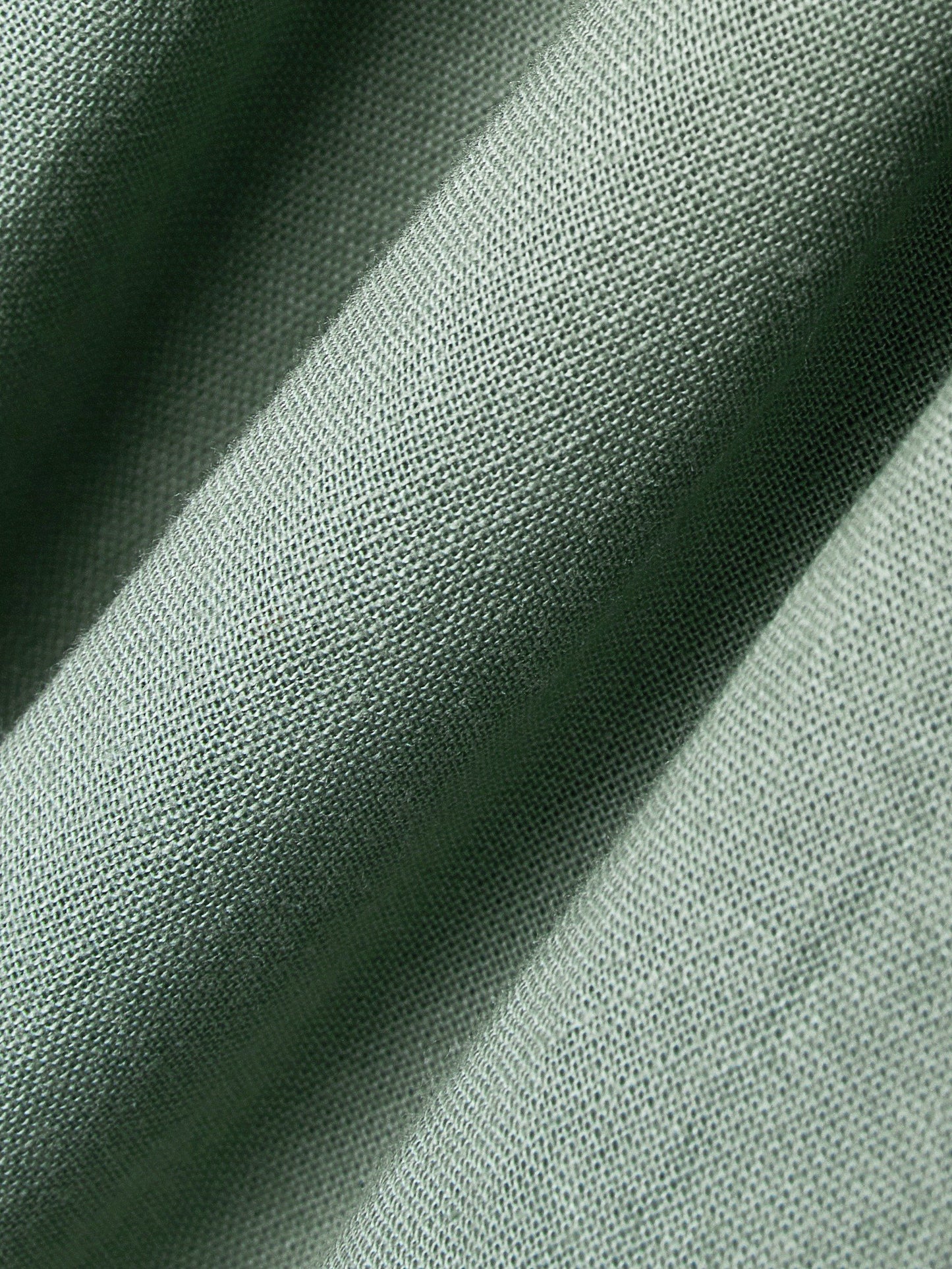 Robe longue en lin, manches 3/4, encolure carrée, à lacer, mélange de lin, verte