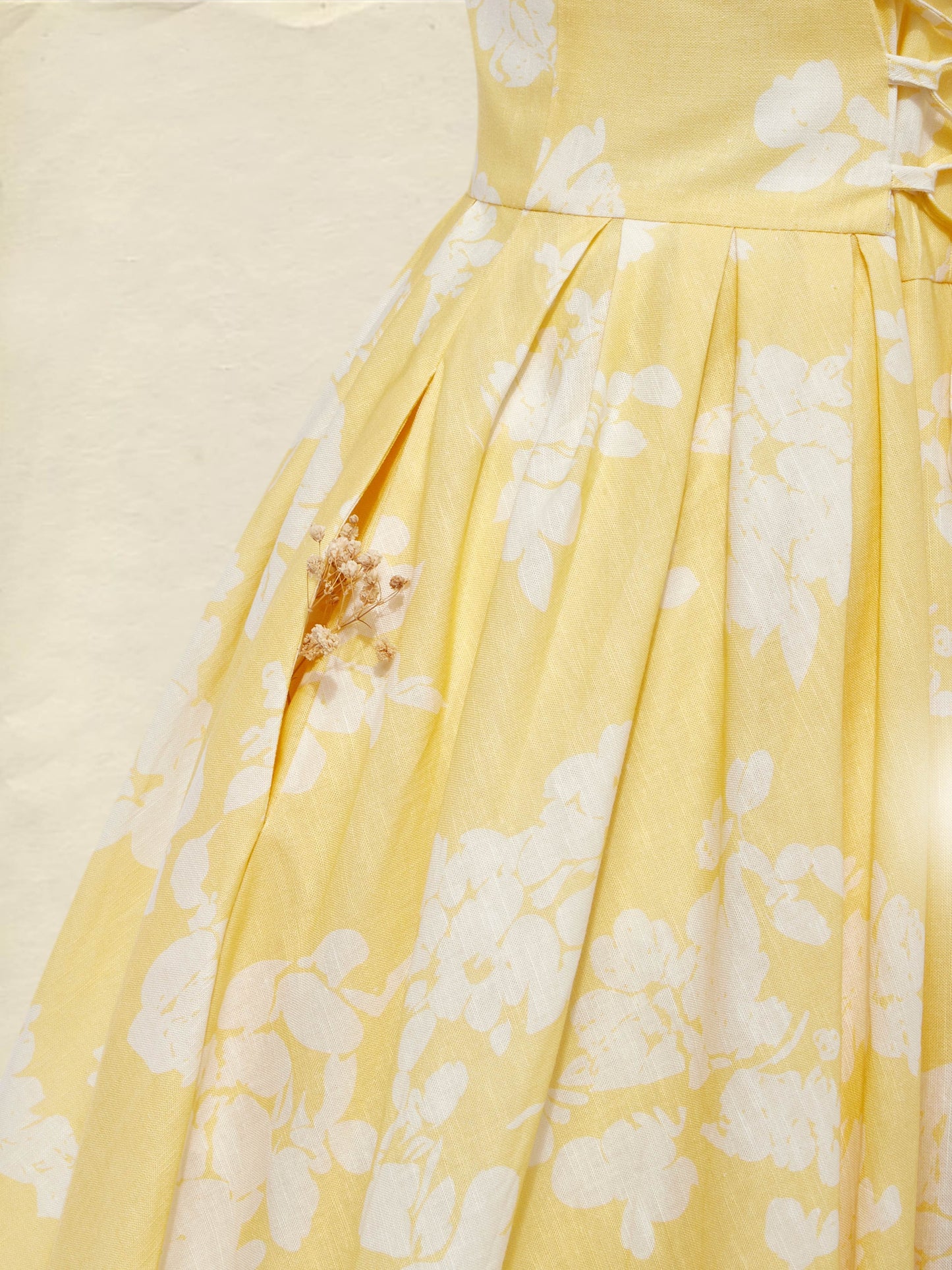 (TAILLES:TP-XXL) Robe Midi en Lin, Sans Manches, Mélange de Lin, Imprimé Floral, Renaissance