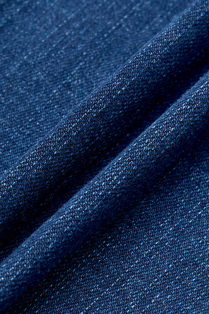 Wash Button Detail Mid Waist Straight Leg Cropped Jeans