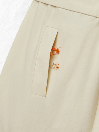 Trench-coat en coton, manches longues, col châle, uni, boutonné, vintage, abricot