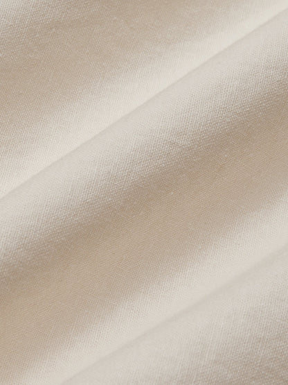 Robe longue en lin, Manches courtes, Épaules dénudées, Unie, Vintage, Quotidien, Blanc