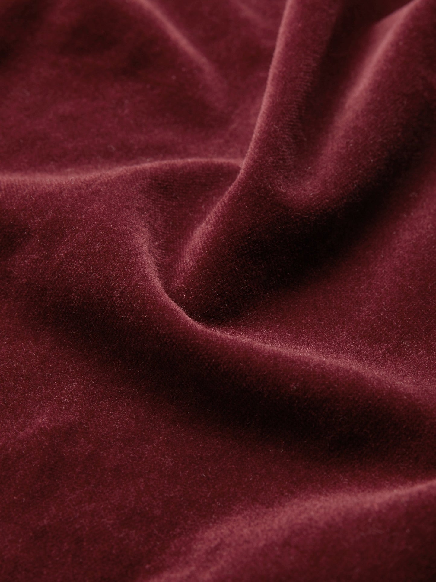 Robe mi-longue en coton, manches longues, col montant, unie, style vintage, rouge bordeaux