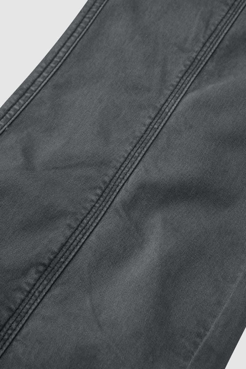 Solid Stitch Detail Mid Rise Straight Leg Cargo Pants Without Belt